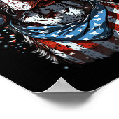 Juli Patriotischer deutscher Kurzhaarhund U Poster (Ecke)