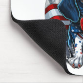 Juli Patriotisches Englisch Pointer Dos US Flag Mousepad (Ecke)