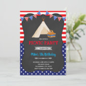 Juli Picknick-Party Einladung (Stehend Vorderseite)