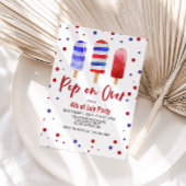 Juli Pop über Over Red White Blue Ice Pop Einladung