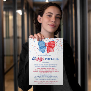 Juli Potluck Einladung Flyer