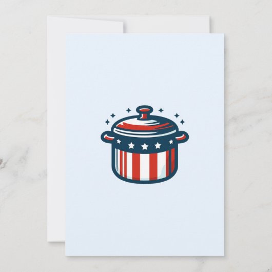 Juli Potluck Party Einladung (Rückseite)