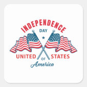 Juli Quadratischer Aufkleber (Vorderseite)