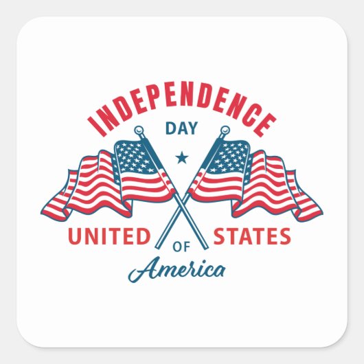 Juli Quadratischer Aufkleber (Vorderseite)