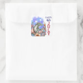 Juli Quadratischer Aufkleber (Tasche)