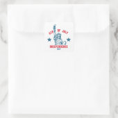 Juli Quadratischer Aufkleber (Tasche)