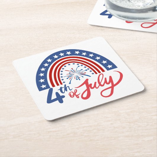 Juli Rechteckiger Pappuntersetzer (angewinkelt)