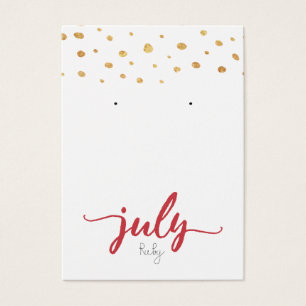 Juli Ruby Birthstone Earring Display Card
