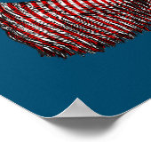 Juli Scottish Terrier Dog US American Flag Poster (Ecke)