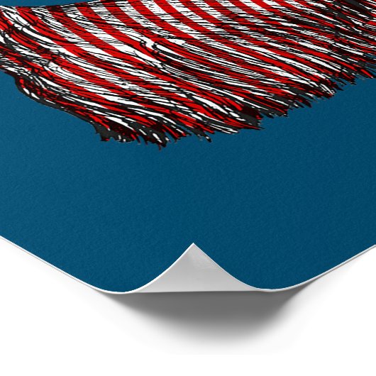 Juli Scottish Terrier Dog US American Flag Poster (Ecke)