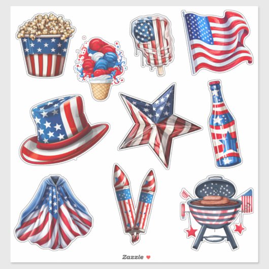 Juli Set 1 Aufkleber (Blatt)