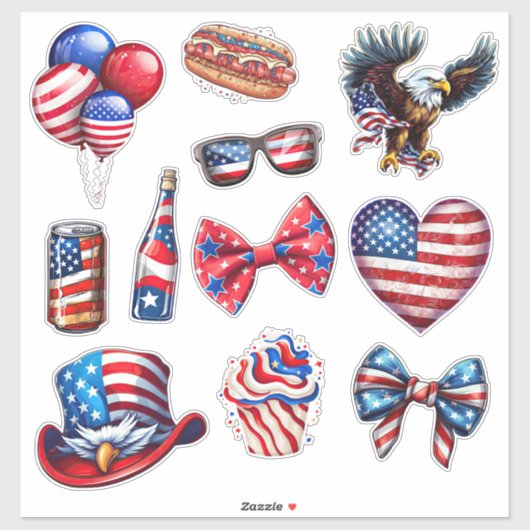 Juli Set 2 Aufkleber (Blatt)