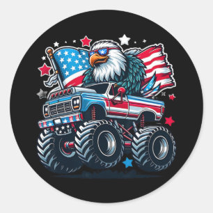 Juli Shirts Jungs amerikanische Flagge Adler Usa S Runder Aufkleber