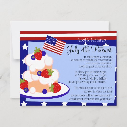 Juli Shortcake Einladung (Vorderseite)