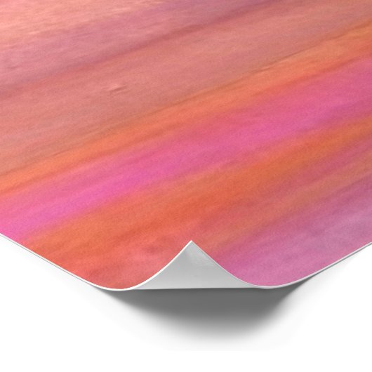 Juli Sonnenaufgang Wasserfarben Poster (Ecke)