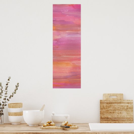 Juli Sonnenaufgang Wasserfarben Poster (Küche)