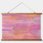 Juli Sonnenaufgang Wasserfarben Wandteppich Mit Holzrahmen (Vorne)