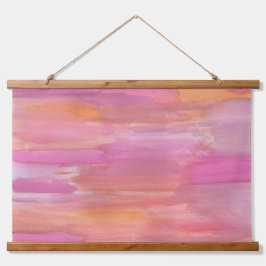 Juli Sonnenaufgang Wasserfarben Wandteppich Mit Holzrahmen