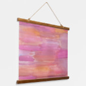 Juli Sonnenaufgang Wasserfarben Wandteppich Mit Holzrahmen (Gewinkelt)