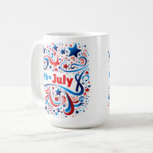 Juli Tasse mit Rot, Weiß und Blau (Vorderseite Links)