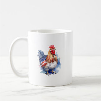 Juli Tasse | Patriotische Hühner-Tasse