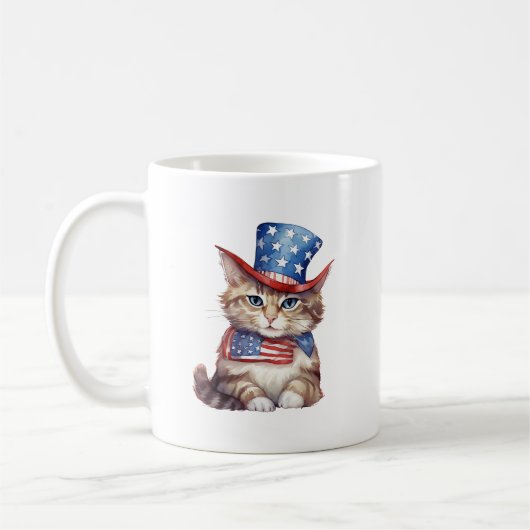 Juli Tasse | Patriotische Katze (Links)