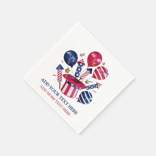 Juli Thema Serviette (Ecke)