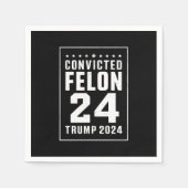 Juli Trump 2024 verurteilt Felon Serviette (Vorderseite)