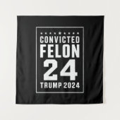Juli Trump 2024 verurteilt Felon Wandteppich (Vorderseite)