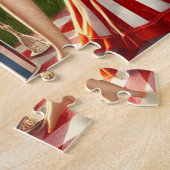 Juli-Unabhängigkeits-Pin-Up-Feier Puzzle (Seite)