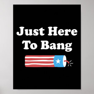 Juli US-amerikanische Flaggenmänner Poster