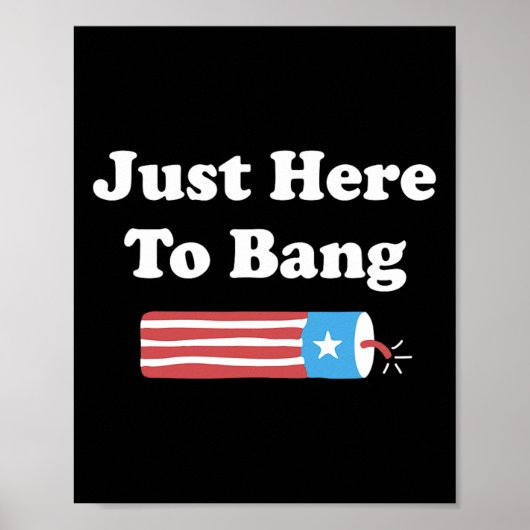 Juli US-amerikanische Flaggenmänner Poster (Vorne)
