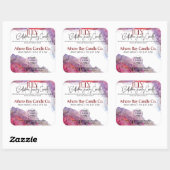 Juli Verstecktes Schmuckkronen-Produktsiegel Quadratischer Aufkleber (Blatt)