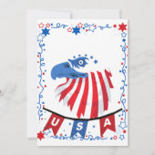 Juli Vierte amerikanische Flagge Bald Eagle GRILLE Einladung (Rückseite)