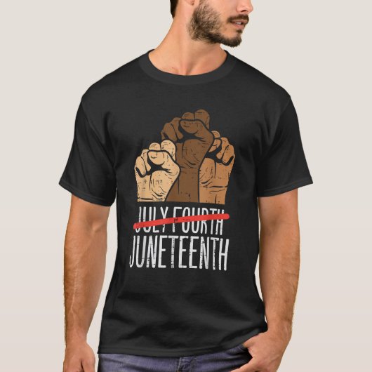 Juli Vierte Juni 19. Juni 1865 Männer Wo T-Shirt (Vorderseite)