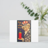 Juli Vintag Postkarte (Stehend Vorderseite)