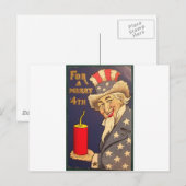 Juli Vintag Postkarte (Vorne/Hinten)