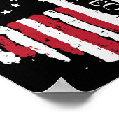 Juli Wir die Volksflagge 1776 Patriotische Männer Poster (Ecke)