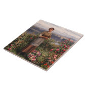 Julia Ansammlung Rose (Schönes Mädchen und Blume) Fliese (Seite)