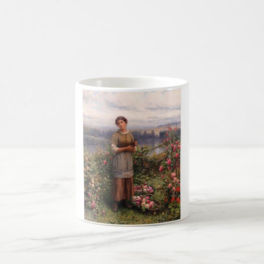 Julia Ansammlung Rose (Schönes Mädchen und Blume) Kaffeetasse (Mittel)