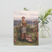 Julia Ansammlung Rose (Schönes Mädchen und Blume) Karte (Stehend Vorderseite)