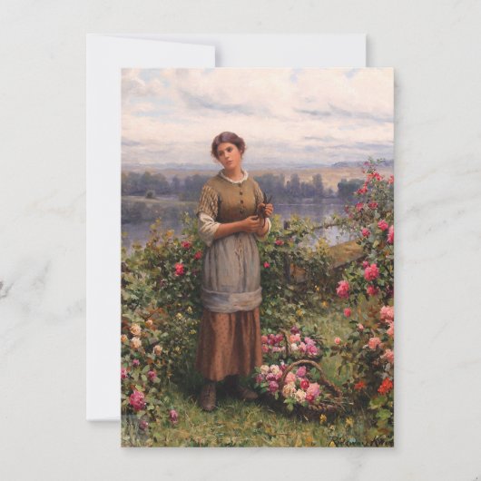 Julia Ansammlung Rose (Schönes Mädchen und Blume) Karte (Vorderseite)