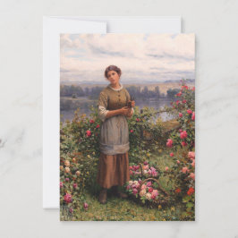 Julia Ansammlung Rose (Schönes Mädchen und Blume) Karte