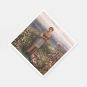 Julia Ansammlung Rose (Schönes Mädchen und Blume) Serviette (Ecke)