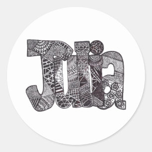Julia-Aufkleber Runder Aufkleber