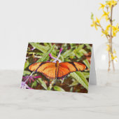 Julia Butterfly on Wildflowers Art Karte (Gelbe Blume)