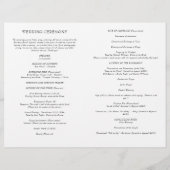 Julia Catholic Wedding Zeremony with Mass Program (Rückseite)