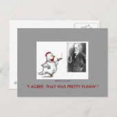 Julia Chicken und Sigmund Freud Face Off Postkarte (Vorne/Hinten)