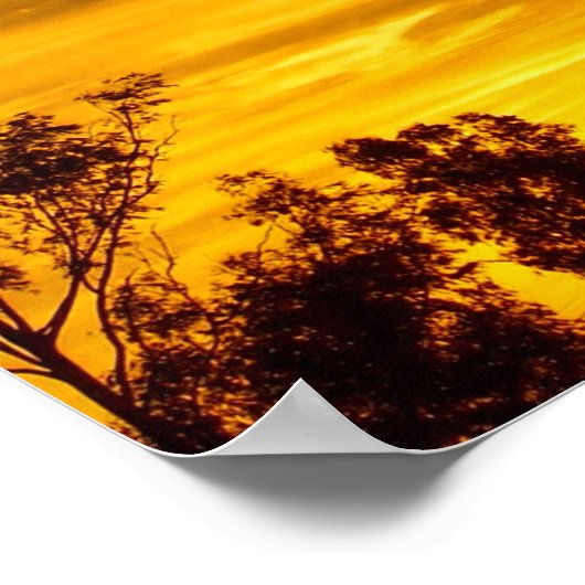 Julia Creek Windmill Sonnenuntergang Poster (Ecke)