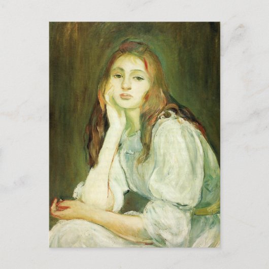 Julia Daydreaming von Berthe Morisot Postcard Postkarte (Vorderseite)